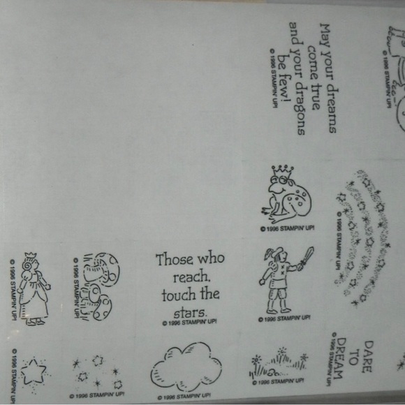 Stampin’ Up! 1996 16-pc wood stamps set - Dreams & Dragons - Picture 5 of 6